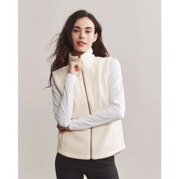 NEW $128 Rhone Women's Aloftfleece Vest in Cream size Large - Picture 3 of 9